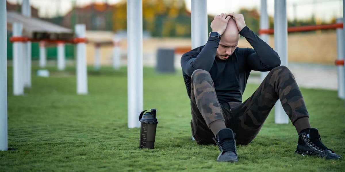 stressed athlete