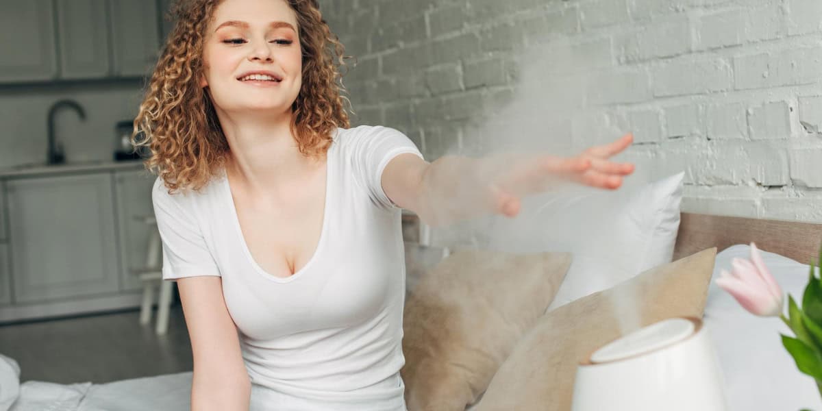 Woman with diffuser