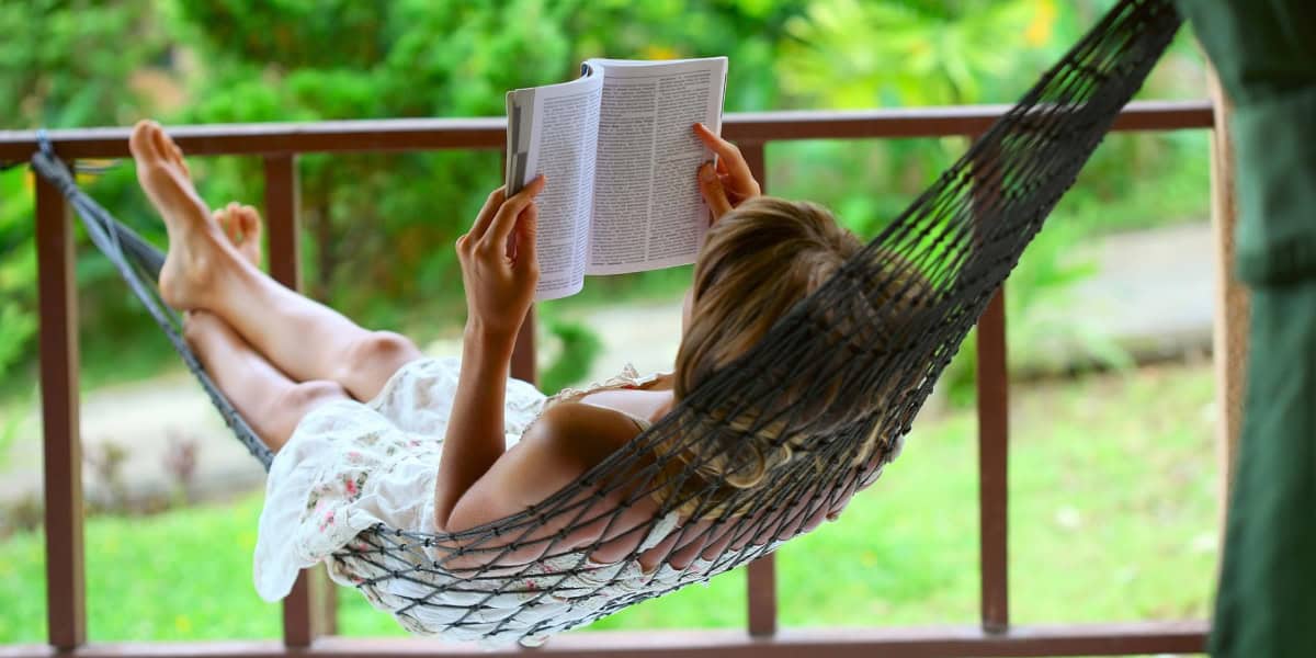 person in a hammock