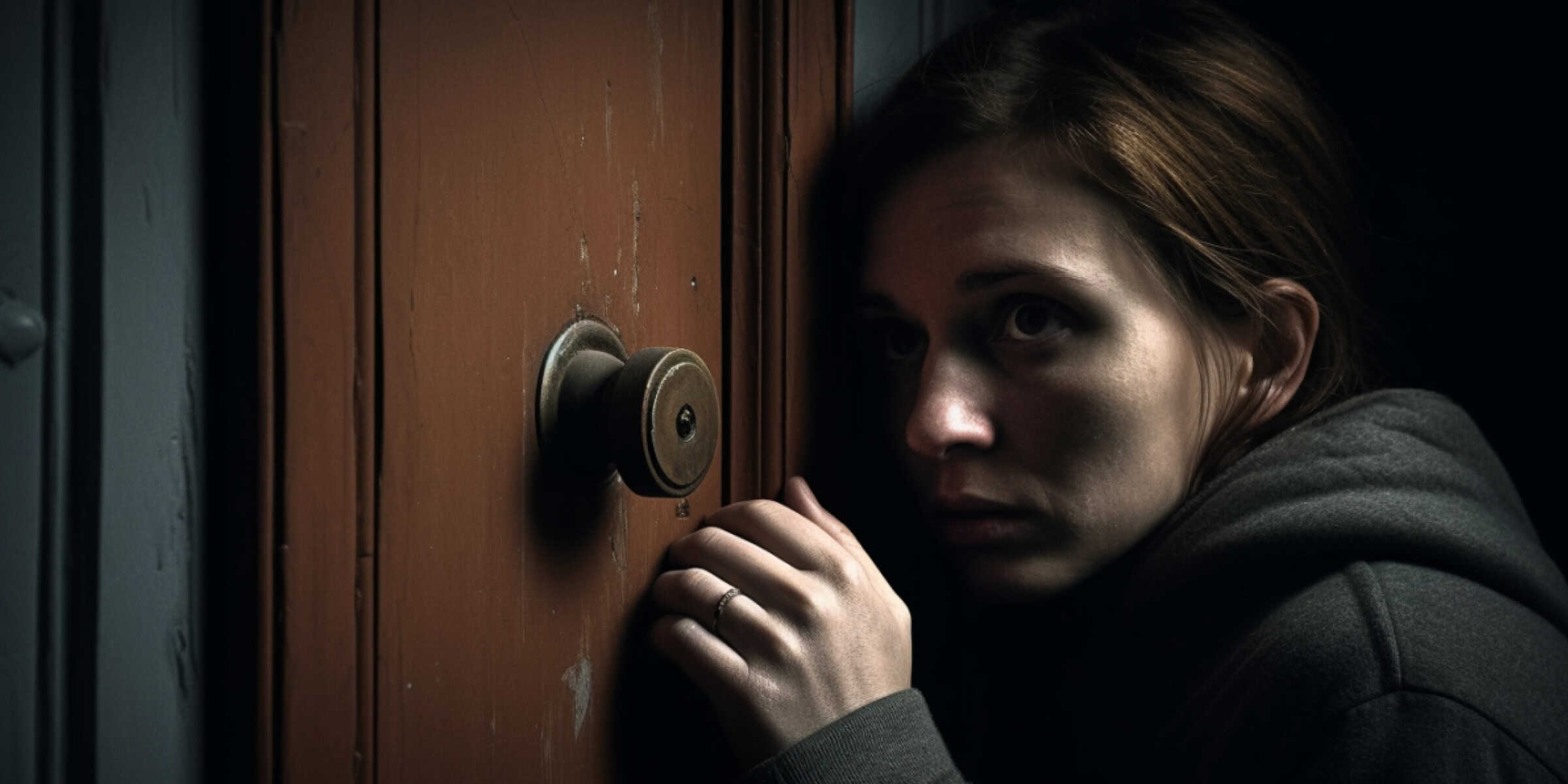 Anxious woman scared to leave the home
