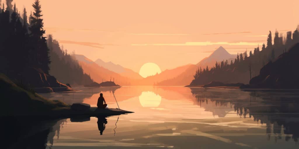 relaxed fishing