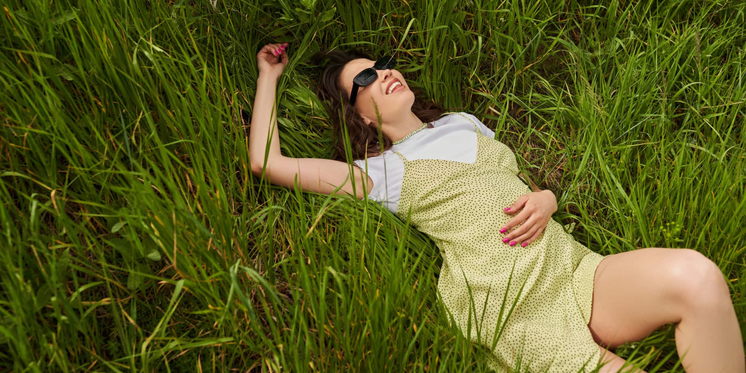 woman in grass