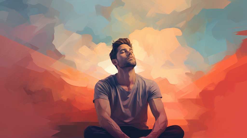 A man sitting on the ground looking up at the sky.