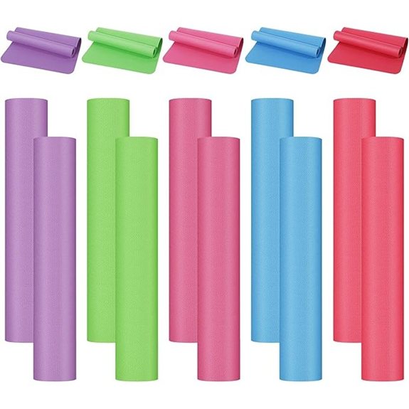 10-Pack Yoga Mats 68x24x4mm Multicolor