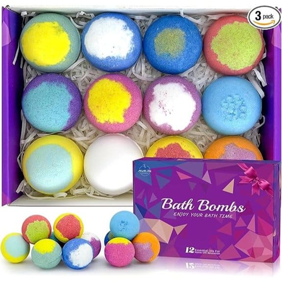 12 pack bath bomb set