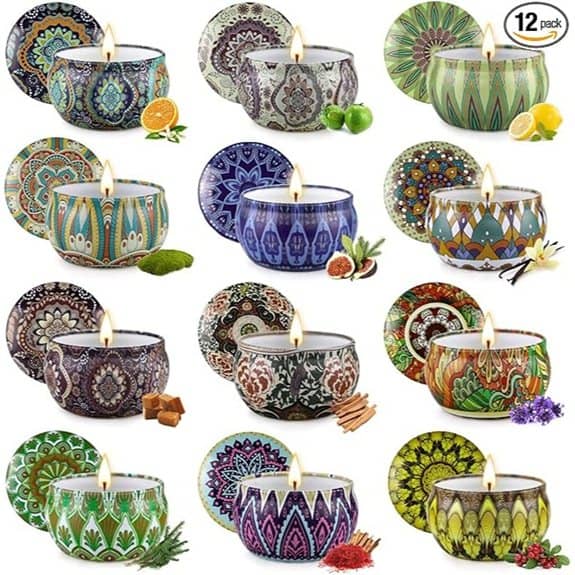 12-Pack Scented Soy Wax Candles Gift Set