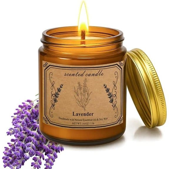 Lavender Soy Candle 16oz 100 Hour Burn Time