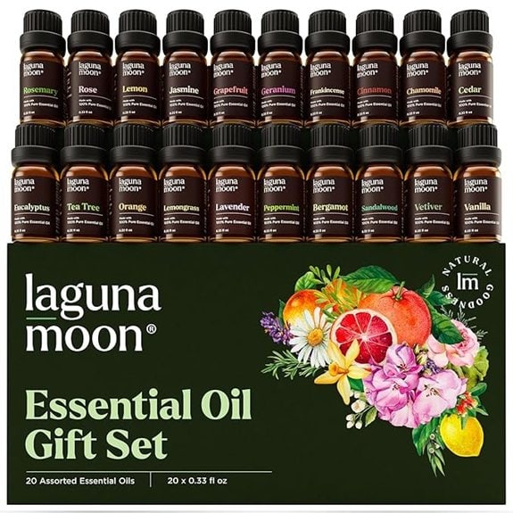Lagunamoon Essential Oils Set with 20 Scents (10mL)