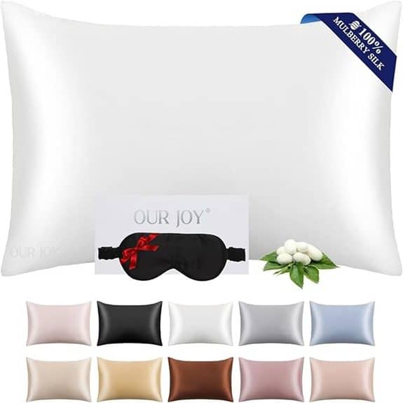 Mulberry Silk Pillowcase 22 Momme with Free Mask