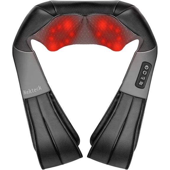 Nekteck Shiatsu Neck Massager with Heat—3D Kneading