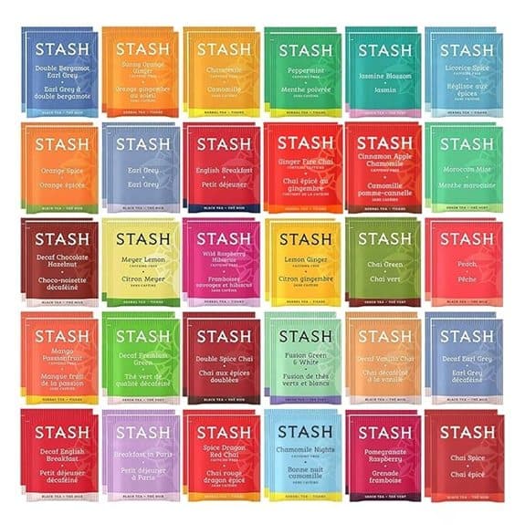 Stash Tea Sampler Box 52 Bags 30 Flavors