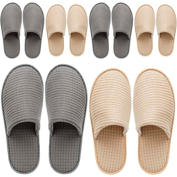 6-10 Pairs Spa Slippers Non-Slip Washable