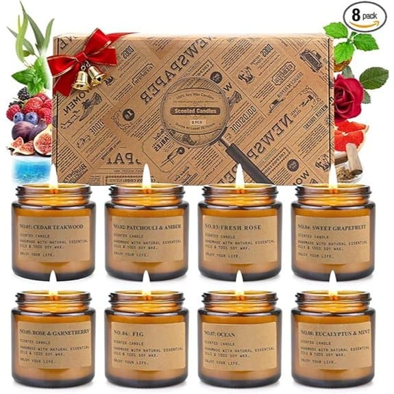 8-Pack Scented Soy Wax Aromatherapy Candles