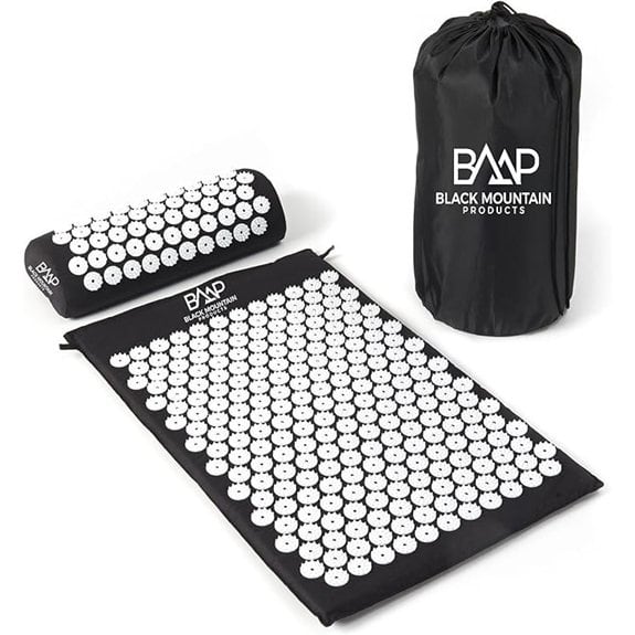 Black Mountain Acupressure Mat with Pillow and Bag