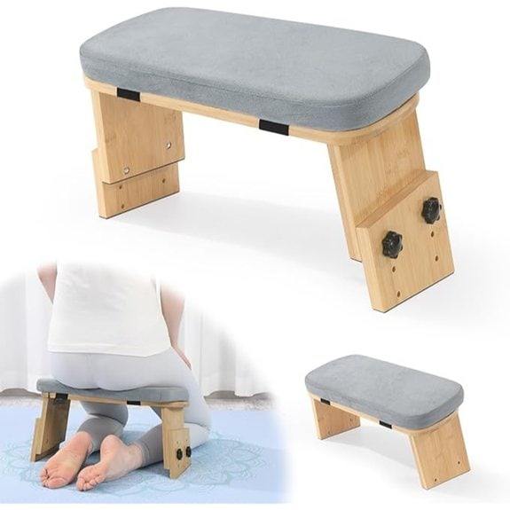 BALAPET Adjustable Meditation Bench with Velvet Cushion