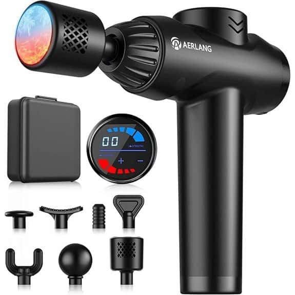 AERLANG Massage Gun with Heat Cold 7 Heads