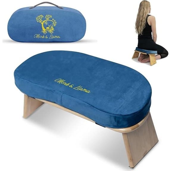 MONK & LAMA Foldable Bamboo Kneeling Meditation Bench