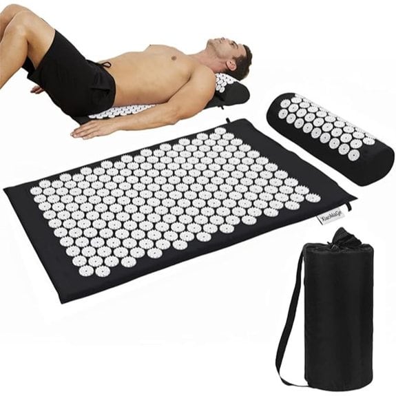 XiaoMaGe Acupressure Mat & Pillow Set (Black)