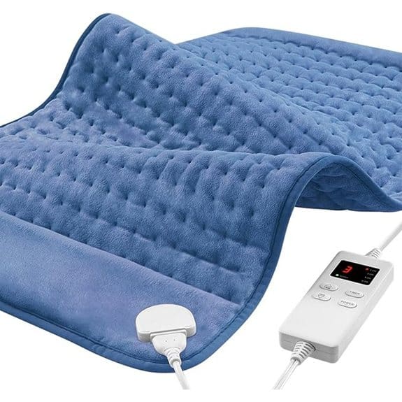 Electric Heating Pad for Back and Shoulders (Blue)