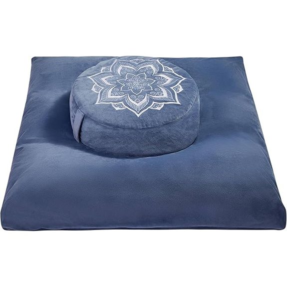 Meditation Zafu Cushion with Buckwheat Memory Foam