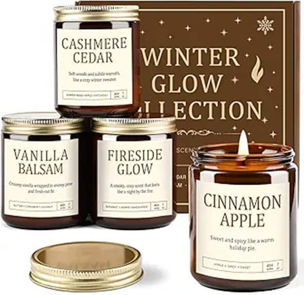 Christmas Scented Soy Candles Gift Set 4 Pack