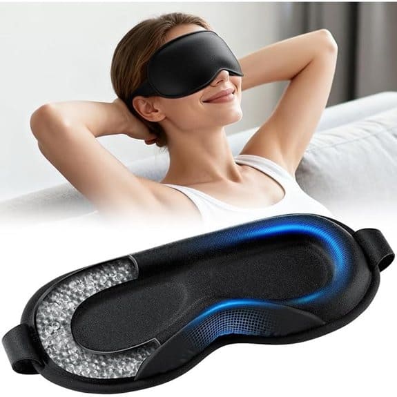 Weighted Eye Mask for Sleeping Contoured Adjustable Strap