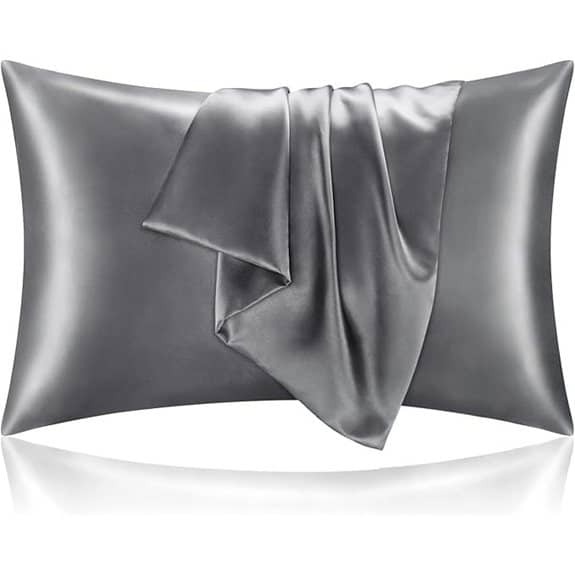 BEDELITE Satin Pillowcase 2 Pack Dark Grey 20x30