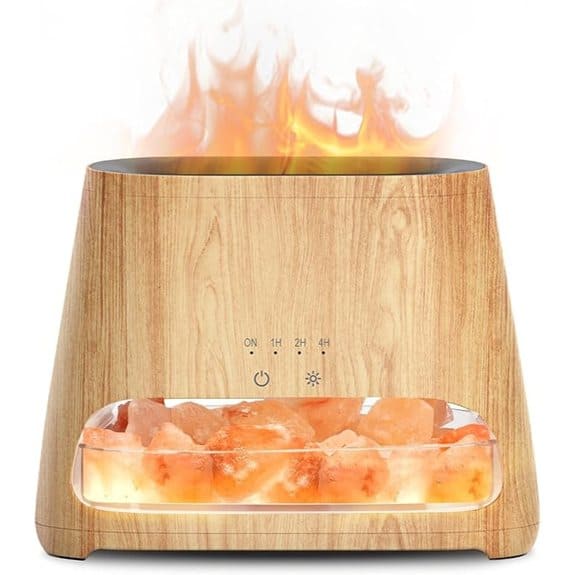 SALKING 2-in-1 Diffuser & Himalayan Salt Lamp