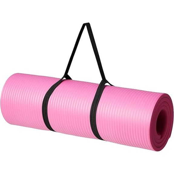 Amazon Basics Extra Thick Exercise Yoga Mat with Carrying Strap