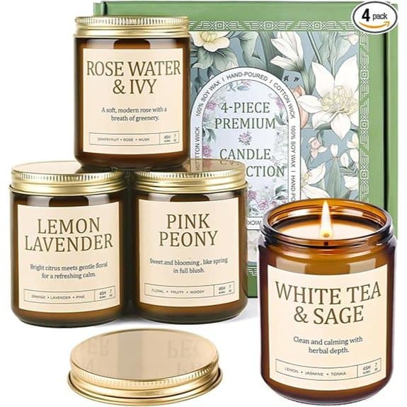 4 Pack Soy Scented Candles - Aromatherapy Set