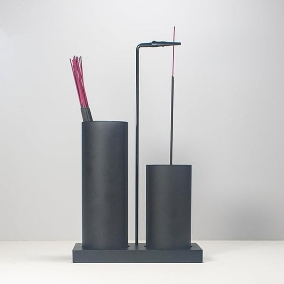 2-in-1 Glass Incense Holder with Storage