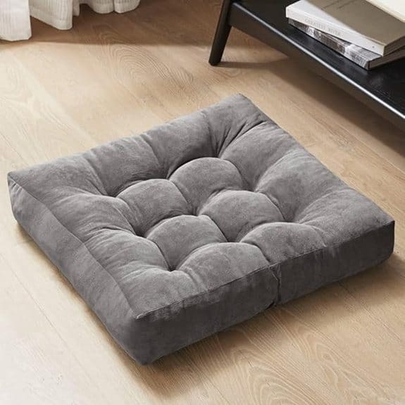 Degrees of Comfort Meditation Floor Pillow 22x22 Grey