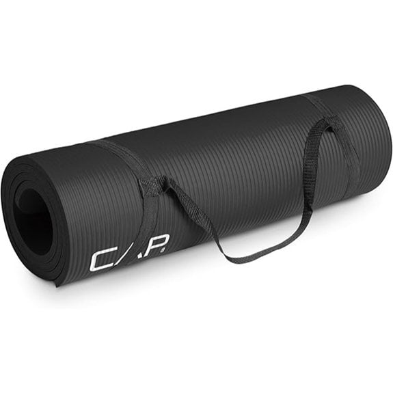 CAP Barbell 1/2-Inch High-Density Yoga Mat with Strap