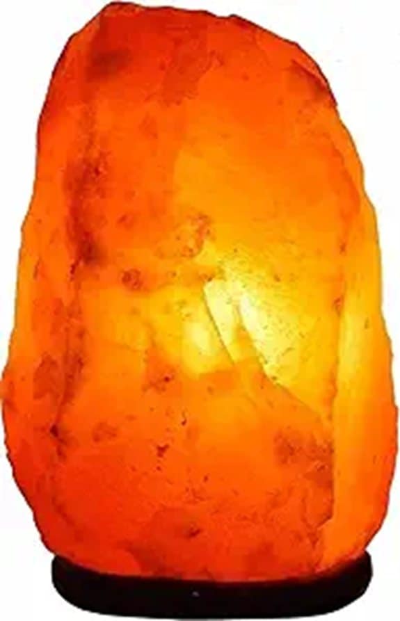 Himalayan Crystal Salt Lamp with Wooden Base