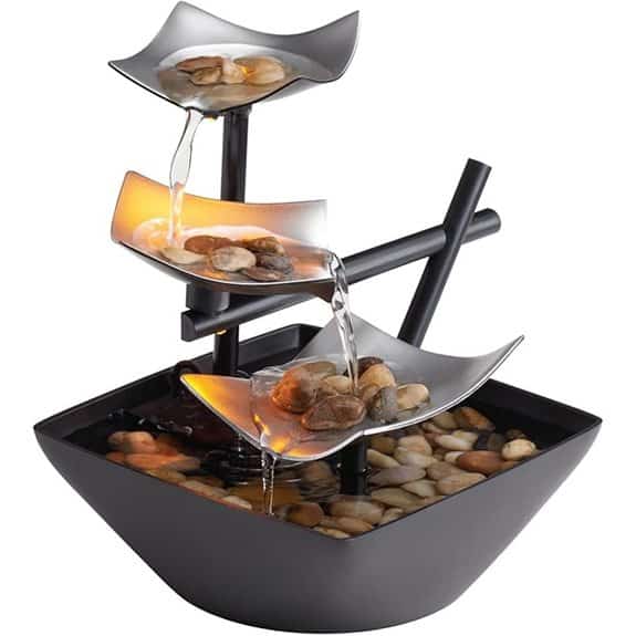 Homedics Tabletop Water Fountain with Rocks