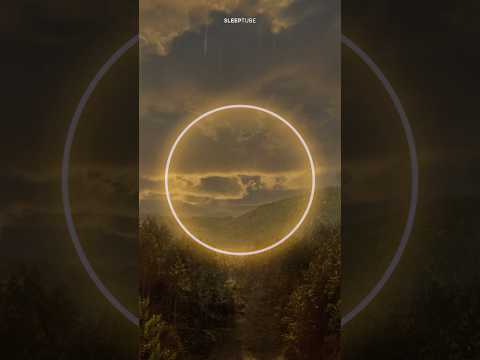 A glowing yellow ring is centered over a landscape of hills and trees under a cloudy sky with the word "SLEEPPULSE" at the top.