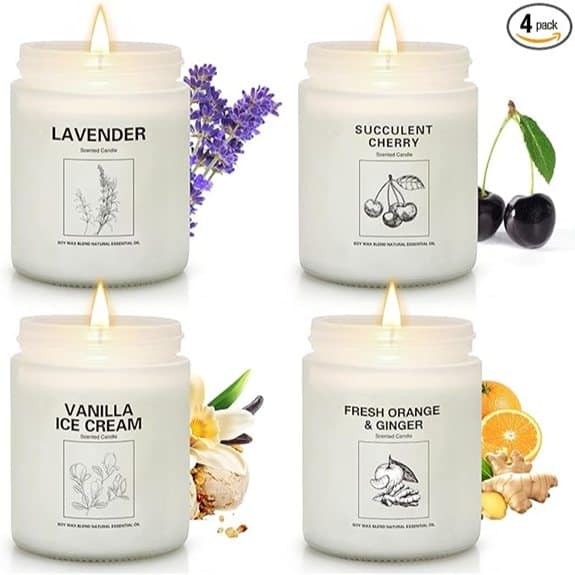 Soy Candle Gift Set 4-Pack Lavender Vanilla