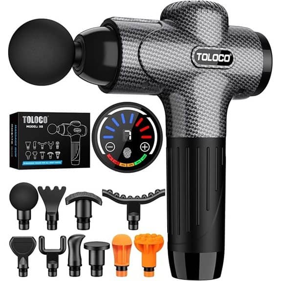 TOLOCO Massage Gun with 10 Replacement Heads