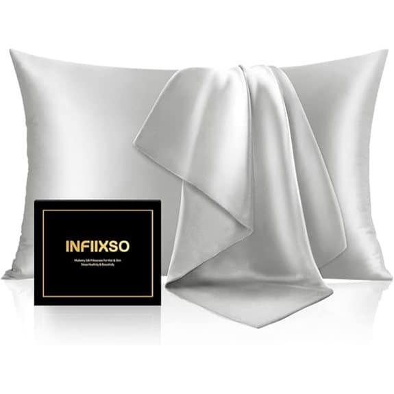 INFIIXSO Mulberry Silk Pillow Cases (2-Pack) 20x26