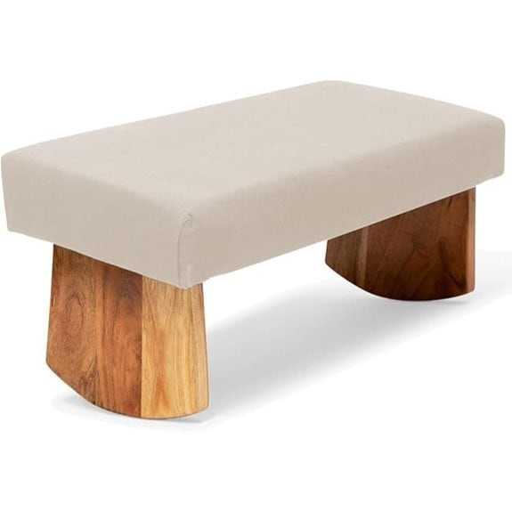 Natural White Meditation Bench in Acacia Wood