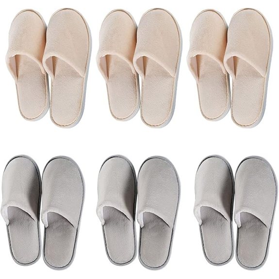 6-10 Pairs Spa Slippers Non-Slip Disposable