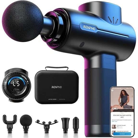 RENPHO Massage Gun with Bluetooth Portable Percussion Massager