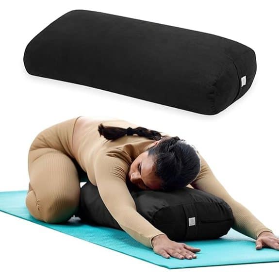 Gaiam Round Yoga Bolster Pillow with Cover