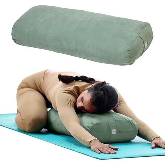 Gaiam Round Yoga Bolster Pillow with Cover