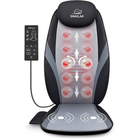 Snailax Shiatsu Back Massager with Heat Pad