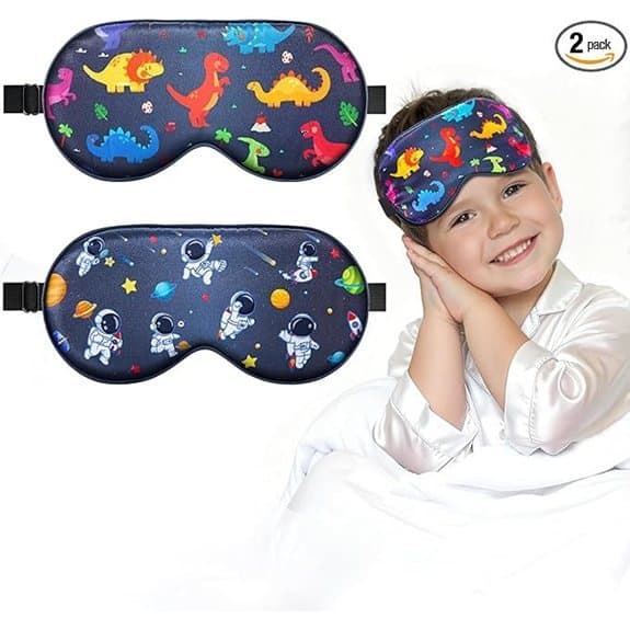 BeeVines Kids Mulberry Silk Sleep Masks 2-Pack