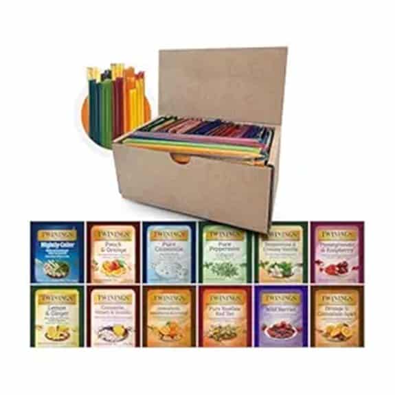 Twinings Herbal Variety Tea Pack with Honey Sticks