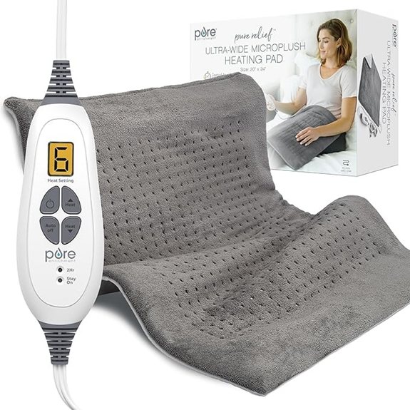 PureRelief Ultra-Wide Heating Pad with Moist Heat