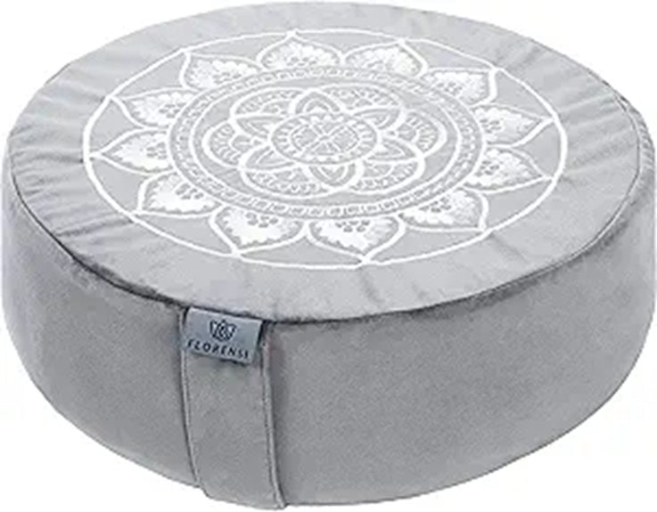 Florensi Meditation Cushion with Velvet Cover for Adults