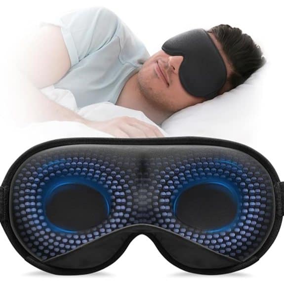 YFONG Weighted Sleep Mask with Adjustable Strap